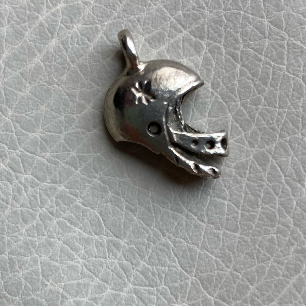 Football helmet necklace charm